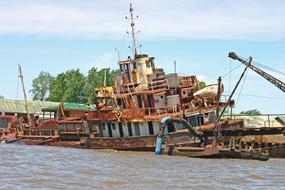 Argentina Tiger Delta rusted ship