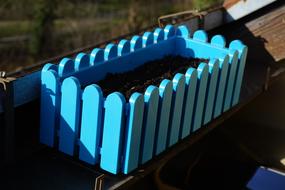 Flower Box Blue Balcony