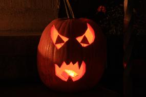 candlestick halloween pumpkin