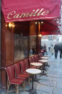 interior of the cafe on the street