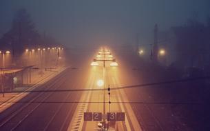 Train Station Night Railway