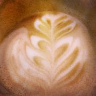 coffee with a pattern