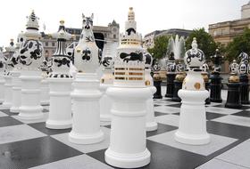 black and white chess on trafalgar square