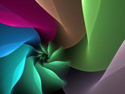 digital fractal spiral multicolor
