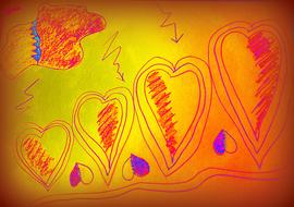 heart romantic art abstract