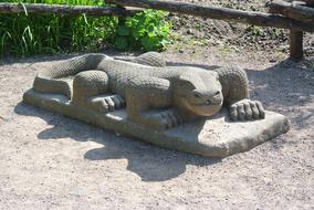 crocodile sculpture in the park