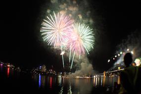 Fireworks in Sydney at Night