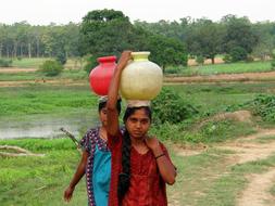 Women Village Fetching Water