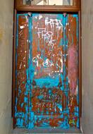 Door Graffiti Blue