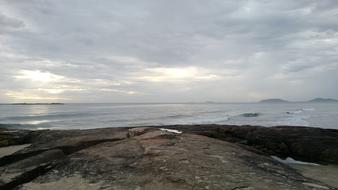 stones on the Itapoa beach in Brazil