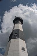 Lighthouse tower on coast