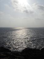 evening sea from the coast of jeju island