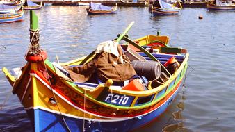 Boat Fishing Colorful