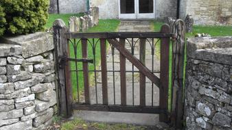 Gate Wooden Stone Wall