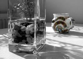 Vase Cup black and white