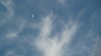 Sky Moon Clouds Evening