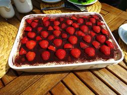 Tiramisu Sweet Dish Strawberries