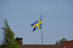 Swedish Flag Blue Sky