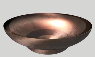 dish bowl copper shiny metal