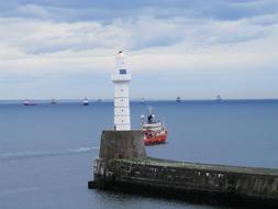 Ship Sea Lighthouse
