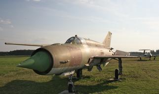 old Russian fighter jet in Lithuania