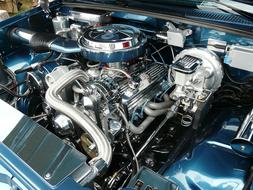 Motor Auto Engine Compartment V8