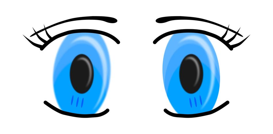 eyes blue female big lashes brows