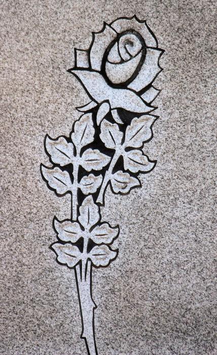 Carving Flowers Headstone