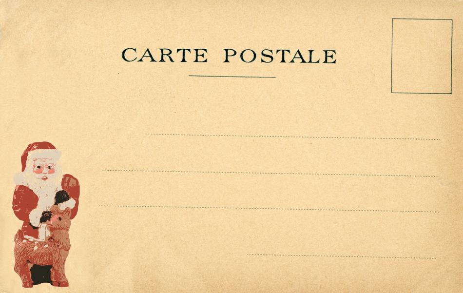 vintage card with the image of Santa Claus