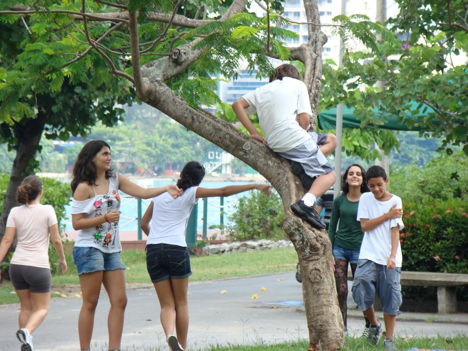 Youth group in Rio De Janeiro Park