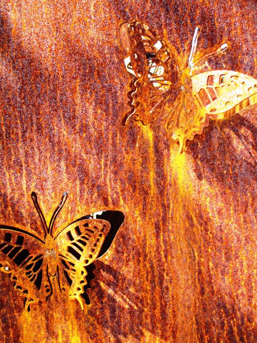 Butterflies Rust Artwork