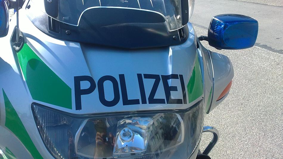 front of Police motorcycle, detail