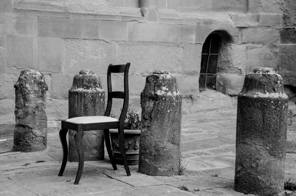 Chair Black And White Ancient