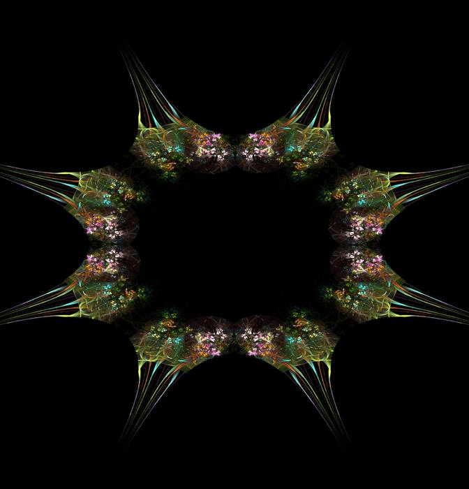 fractal flower on black background