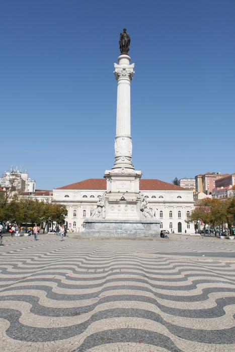 tower on Rossio Square in Lisbon