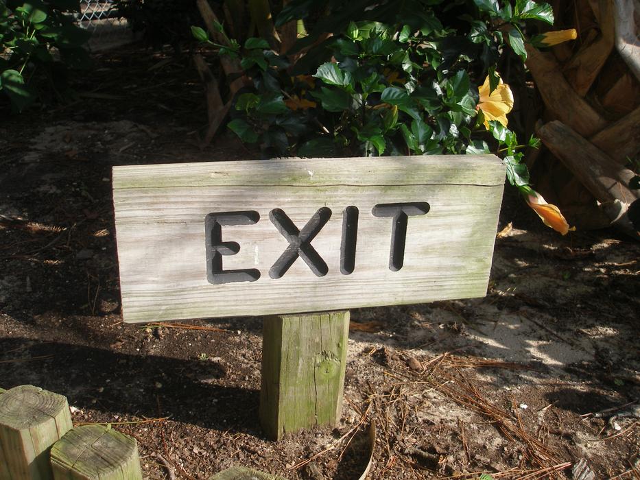 Exit Sign Post