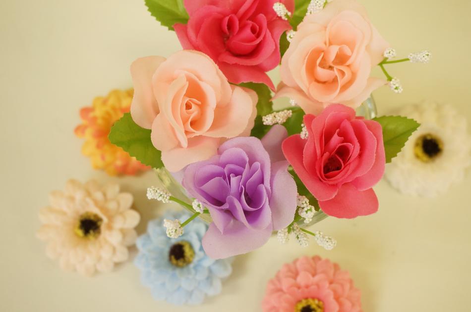Artificial colorful Flowers