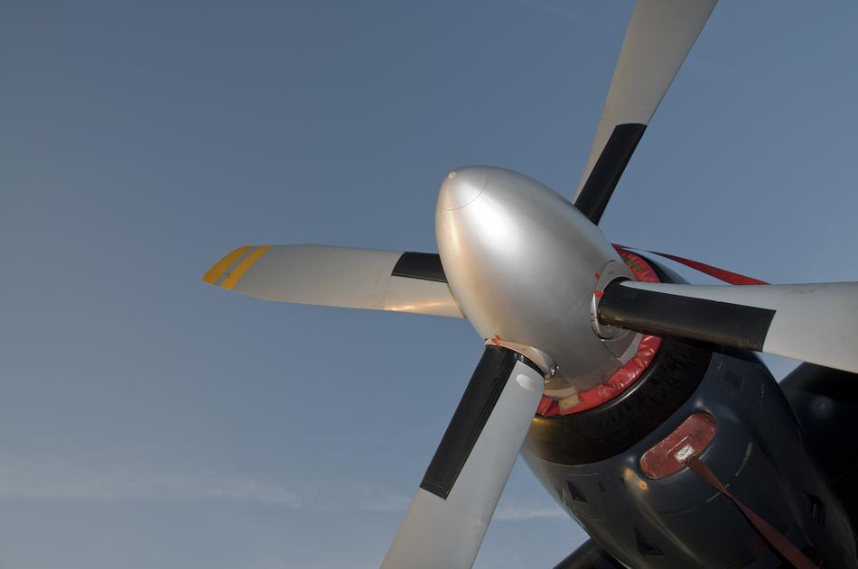 Propeller Aircraft Flying