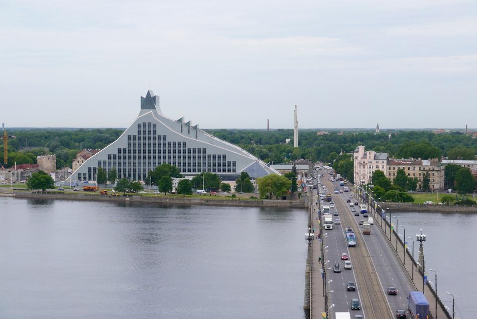 Riga Latvia National Library Stone