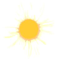 sun, yellow flower, drawing