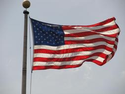 American Flag Flying Stars