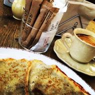 delicious pastries with coffee