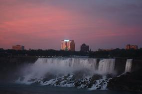Niagara Falls Waterfalls at sunset
