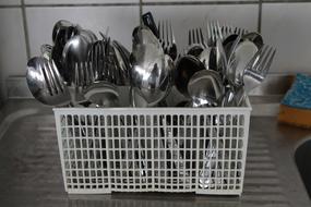 Cutlery in Basket