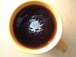 froth on coffee