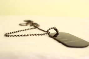 Name Tag Necklace Military