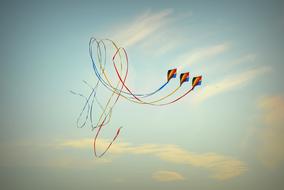 Wind Kite on Blue Sky