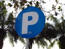 Sign Board Park Blue