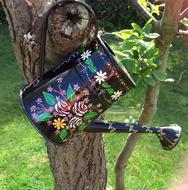 Watering Can Painting Garden