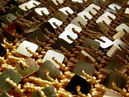 Closeup Gold Glossy